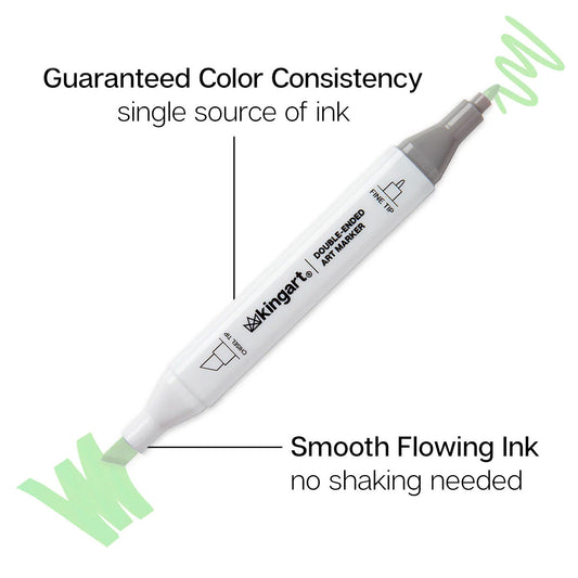 KINGART® Double-Ended Alcohol Markers - 12 Floral Colors