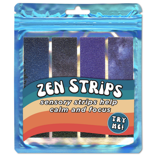 The Pencil Grip Inc. Zen Strips – Textured Sensory Calming Strips - Night Sky Colors (4-Pack)