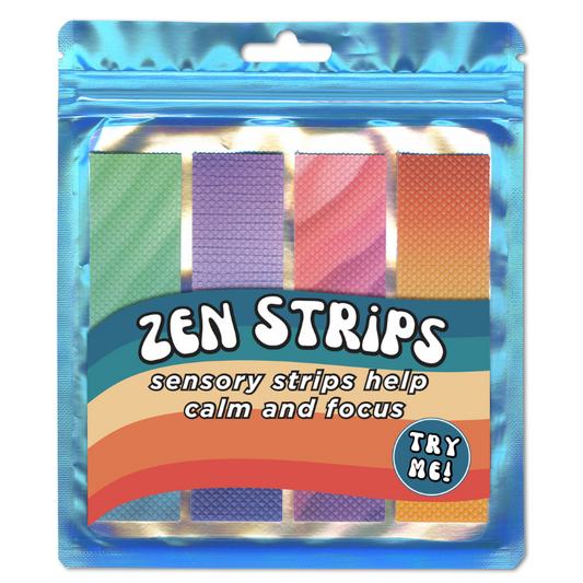 The Pencil Grip Inc. Zen Strips – Textured Sensory Calming Strips - Bumpy Gradient Colors (4-Pack)