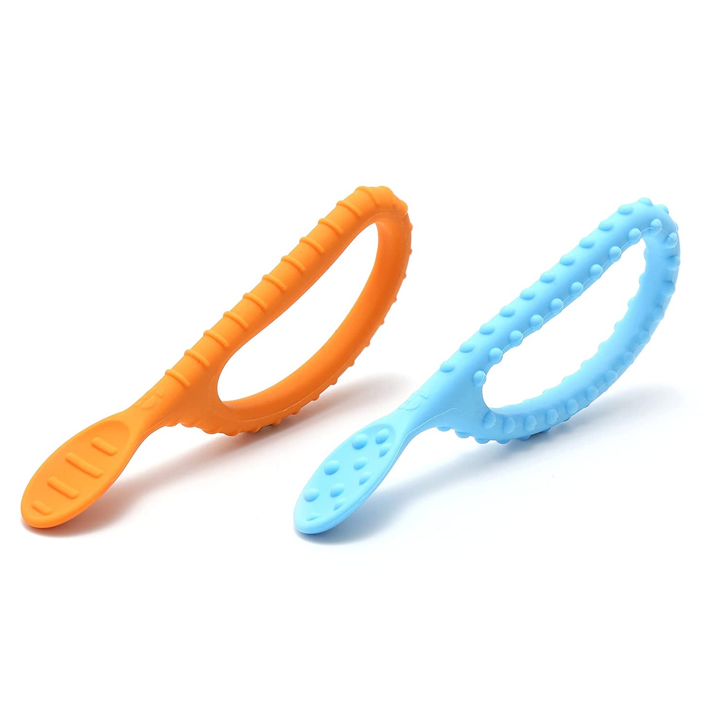 Special Supplies Duo Loop Textured Spoons for Oral Motor Stimulation (2-Pack)