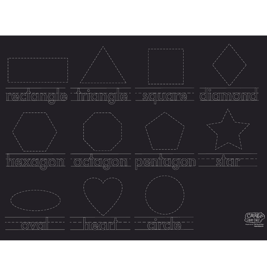 Numbers & Shapes Activity Playmat – 12” x 17”, Reusable & Mess-Free