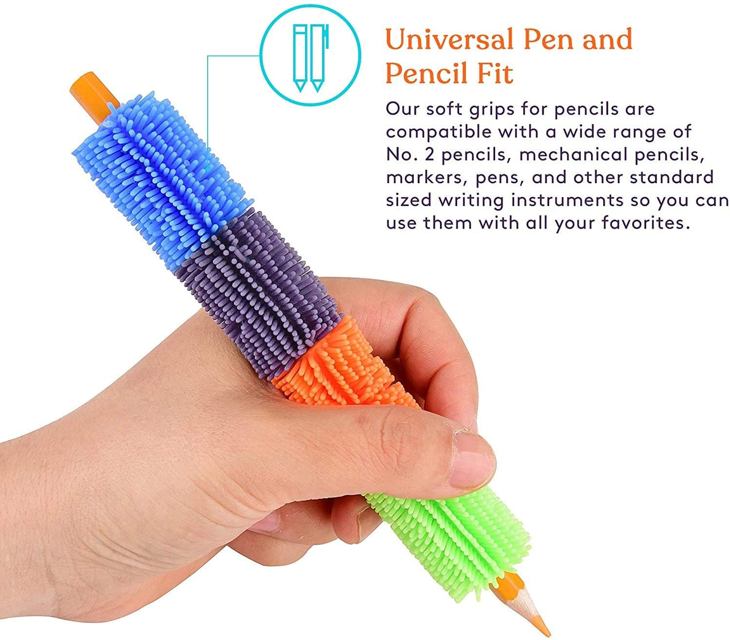 Special Supplies Squishy Pencil Grips (50-Pack) – Soft Sensory Writing Aids for Kids & Adults with Focus and Anxiety Support