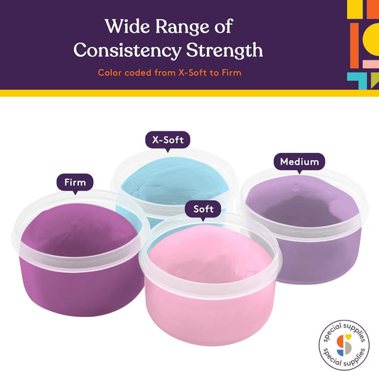 Special Supplies Occupational Therapy Putty – 4-Pack Stress Relief & Hand Strengthening Silicone Putty for Kids & Adults – Unicorn Colors