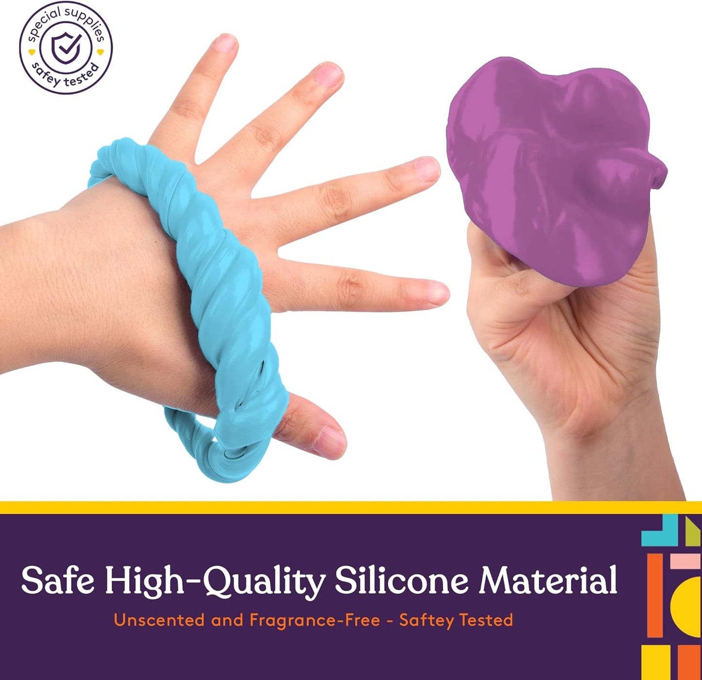 Special Supplies Occupational Therapy Putty – 4-Pack Stress Relief & Hand Strengthening Silicone Putty for Kids & Adults – Unicorn Colors