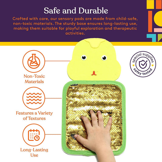 Special Supplies Sensory Mats for Kids (10 Textured Pads) – Autism, ADHD, and Sensory Play Mats with Fun Animal Designs for Early Learning