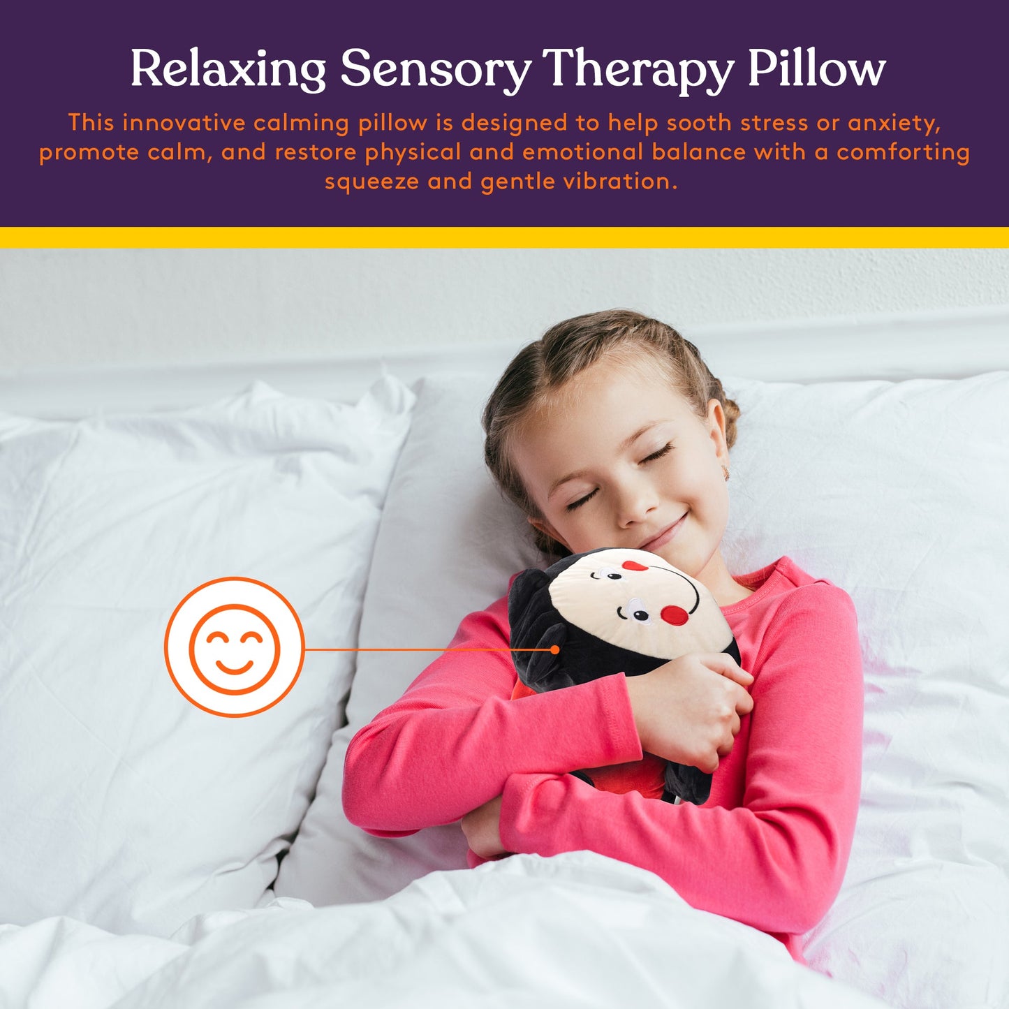 Special Supplies Vibrating Ladybug Sensory Pillow – Calming Support for Kids & Adults with Sensory Needs