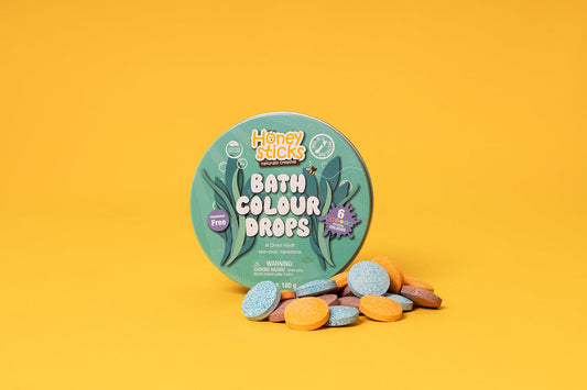 Honeysticks Bath Drops – Non-Toxic Color Tablets for Kids’ Bath Time & Water Play, 36 Pack