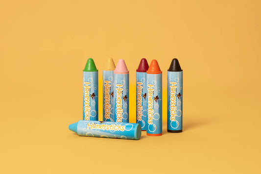 Honeysticks Bath Crayon Super Jumbos – Non-Toxic Beeswax Bath Crayons for Kids, 7 Colors