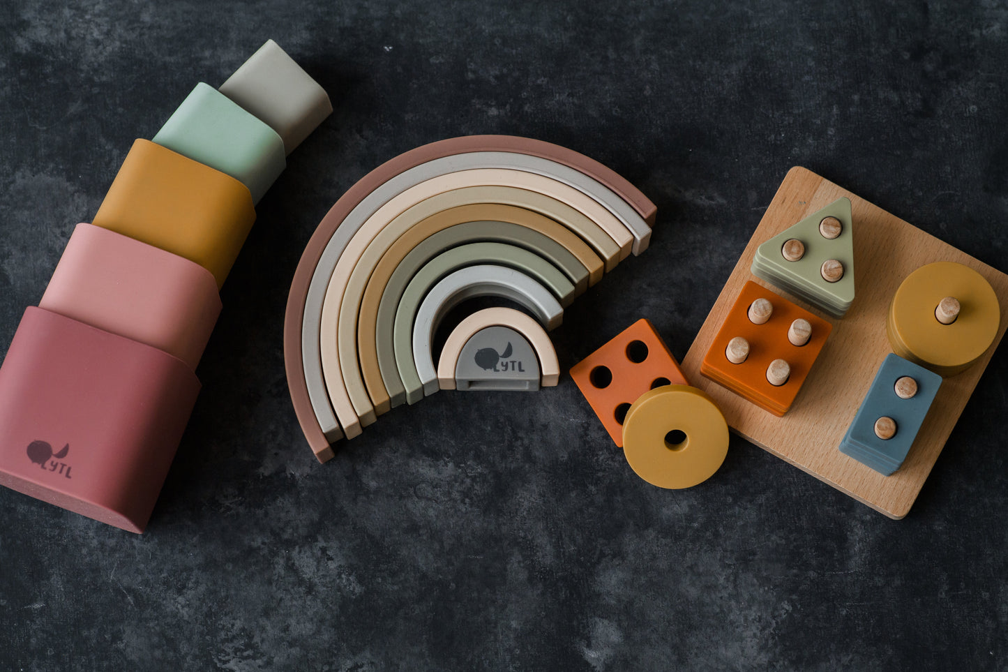 LYTL Montessori Shape Puzzle Toy – Wooden & Silicone Early Learning Puzzle for Toddlers