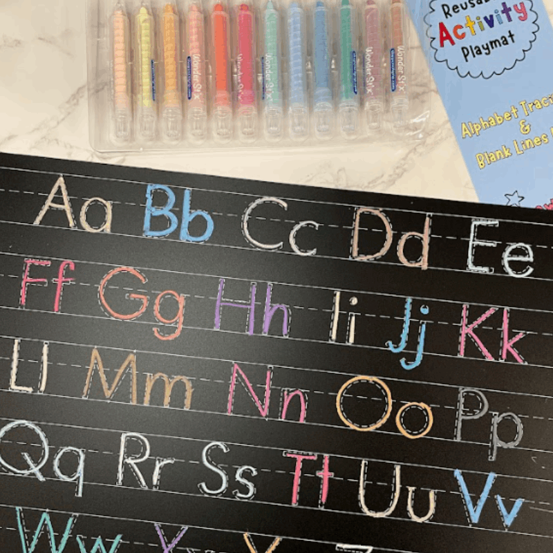 Letter Handwriting Activity Playmat – 12” x 17”, Reusable & Mess-Free