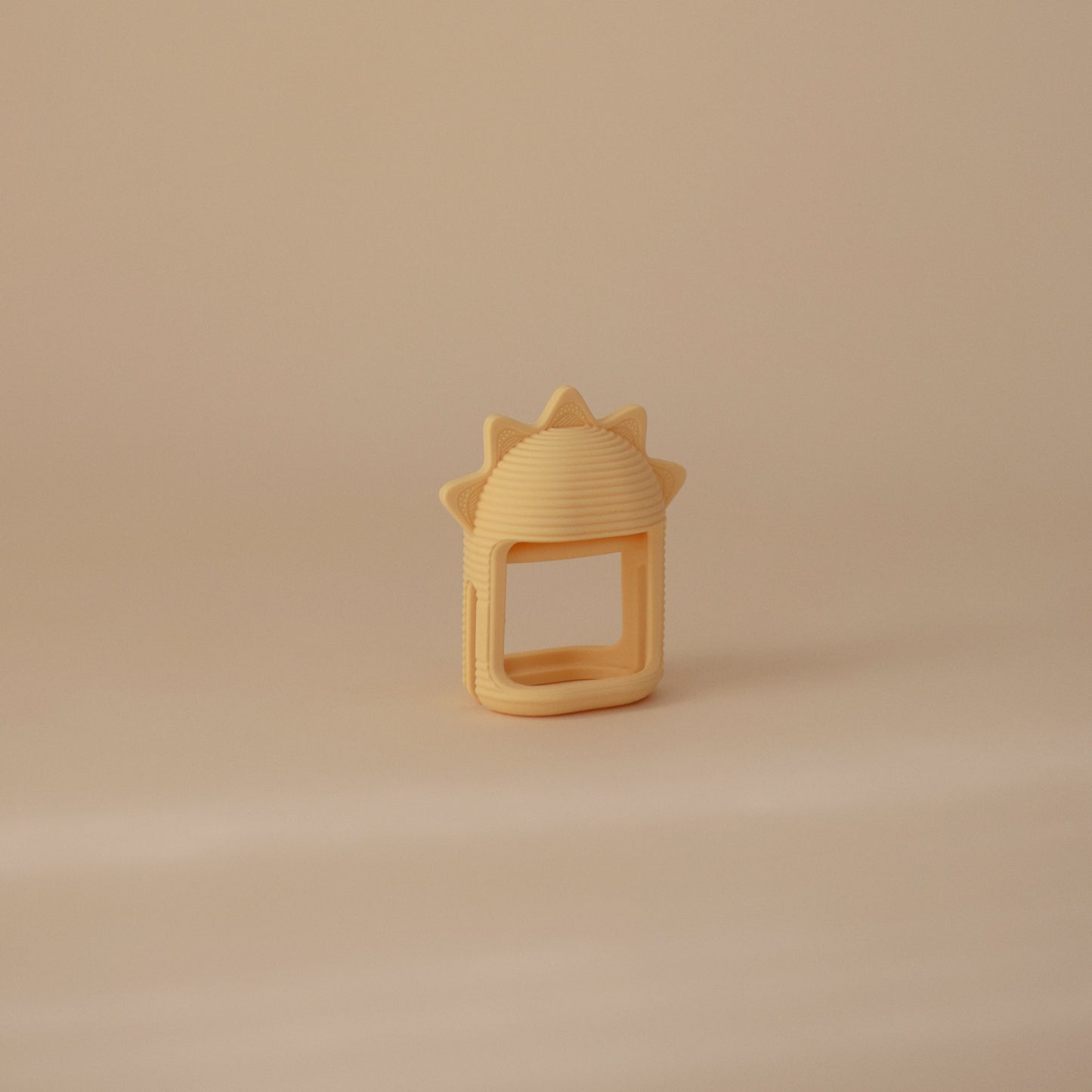 Mushie No-Drop Sun Teether | Soft Silicone Sensory Teething Toy for Babies