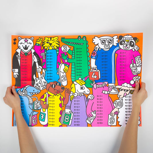 OMY Multiplication Puzzle Poster – Playful Learning & Mental Math Mastery for Big Kids