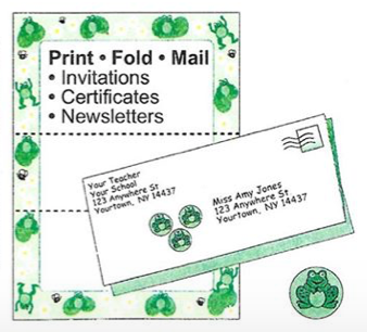 Shapes Etc. Frogs Border Designer Craft Paper | 50 sheets | Standard Size 8.5"x11"