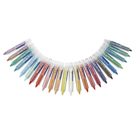 The Pencil Grip Inc. Wonder Stix – Set of 24 Washable Crayons That Write on Almost Anything