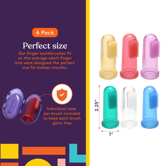 Special Supplies Dual-Sided Silicone Finger Toothbrush – 6-Pack for Infant Oral Care & Oral Motor Stimulation