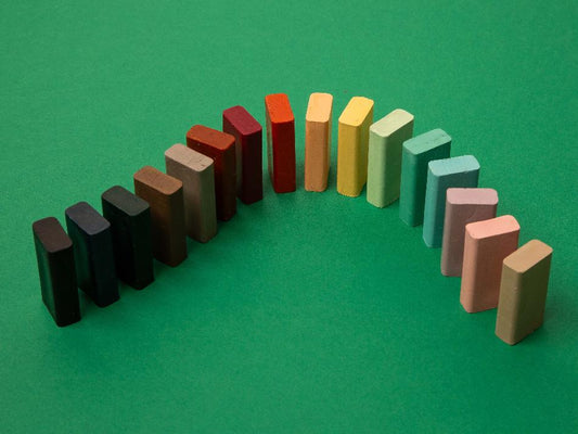 Honeysticks Blocks – Natural Beeswax Block Crayons for Kids, 16 Colors (Classic & Pastel)