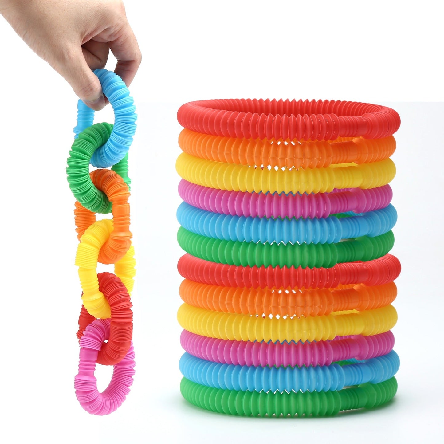 Special Supplies MINI Pull Pop Tubes (30-Pack) – Sensory Fidget Toys – Primary Colors
