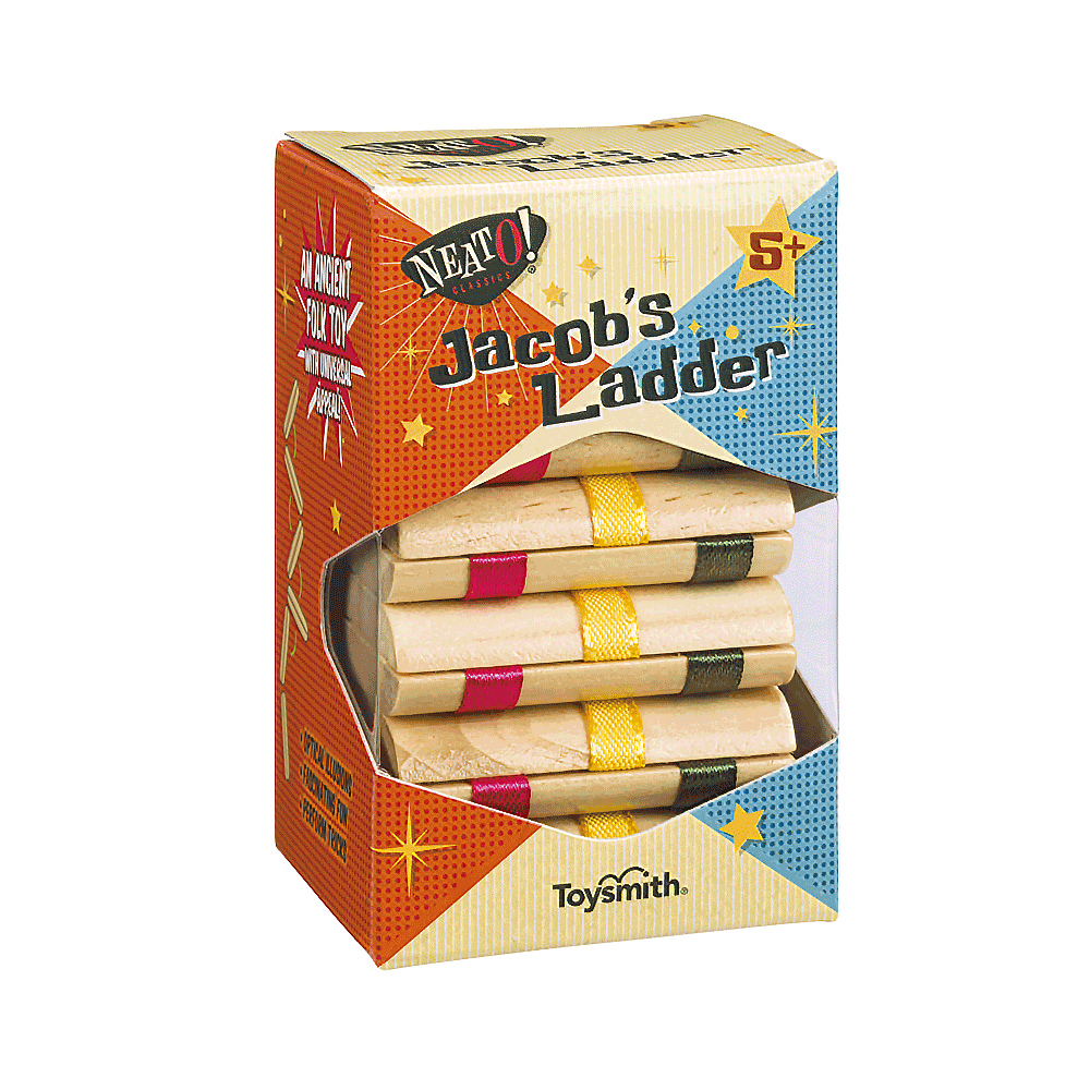 Special Supplies Wooden Jacob’s Ladder Toy – Classic Sensory Fidget in Natural or Rainbow Design