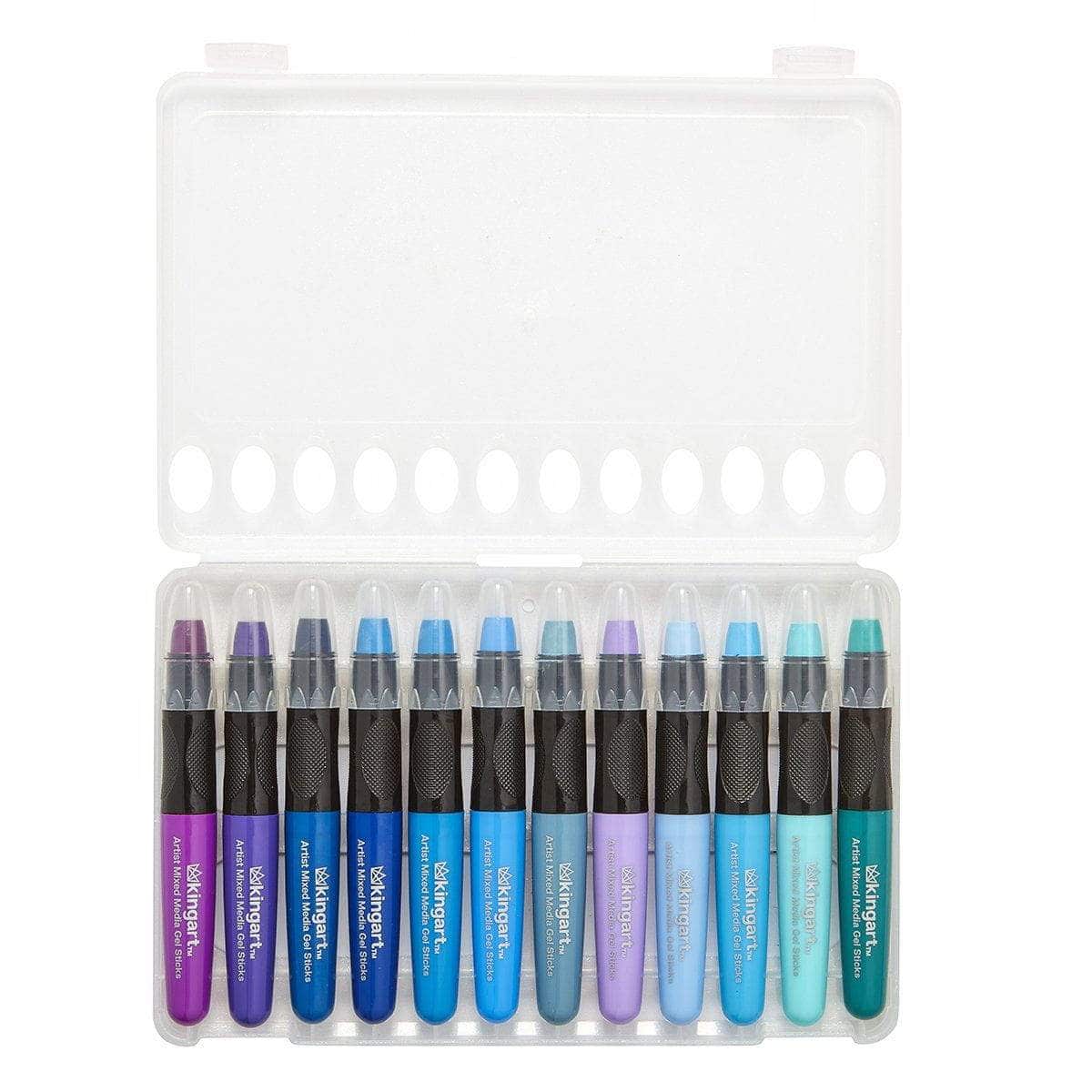 KINGART® Mixed Media Gel Stick Crayons – Set of 48 Colors