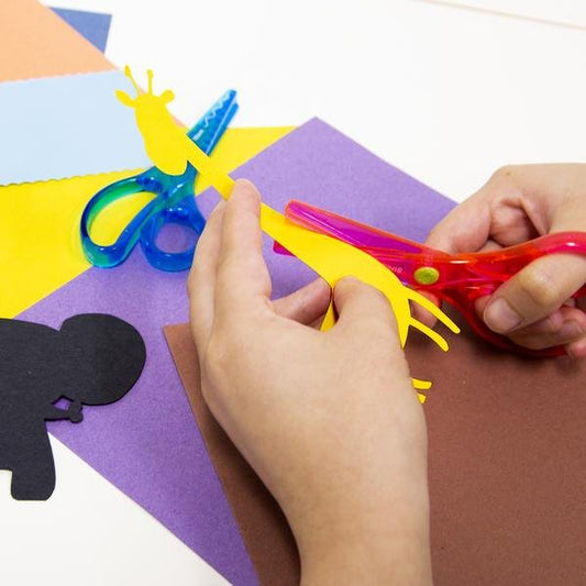 BAZIC Kids’ Safety Paper Only Scissors – 3 Decorative Edges (Wave, Zigzag, Straight) – Safe & Non-Toxic Craft Scissors for Children