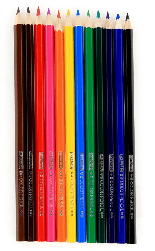 Bazic 12 Pre-Sharpened Colored Pencils – Vibrant Colors for Drawing, Coloring, and Sketching
