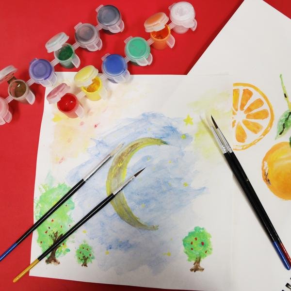 Bazic All-Purpose Paint Brush Set (15 Pack) – Durable, Versatile Brushes for Kids, Students, and Artists