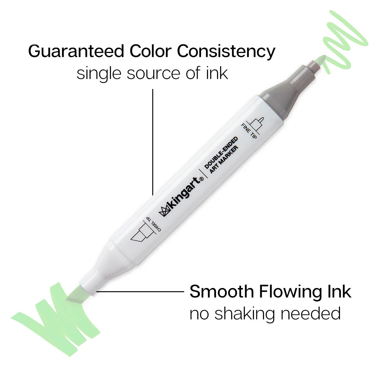 KINGART® Double-Ended Alcohol Markers - 12 Floral Colors