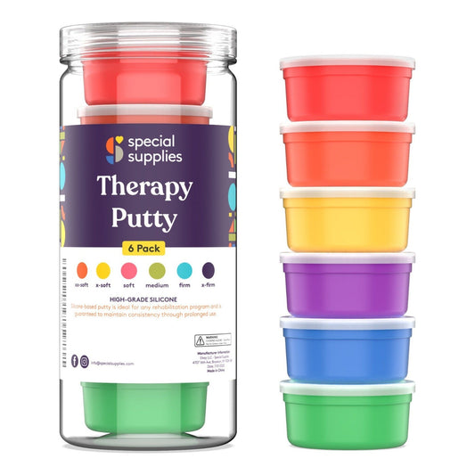 Special Supplies Occupational Therapy Putty – 6-Pack Stress Relief & Hand Strengthening Silicone Putty for Kids & Adults