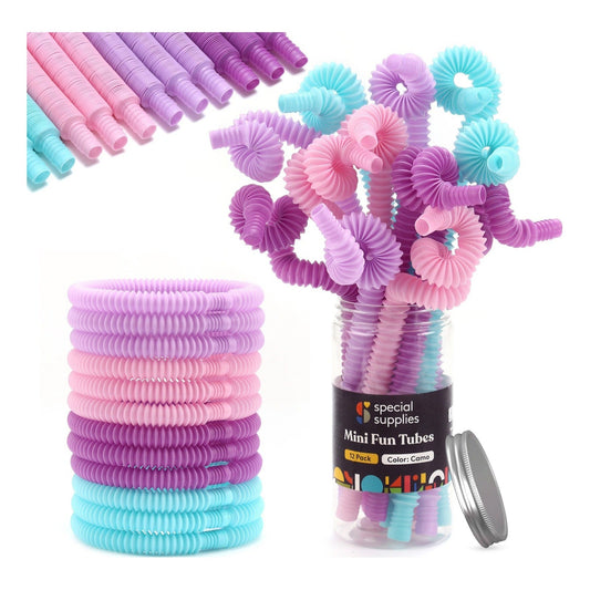 Special Supplies MINI Pull Pop Tubes (12-Pack) – Sensory Fidget Toys – Unicorn Colors