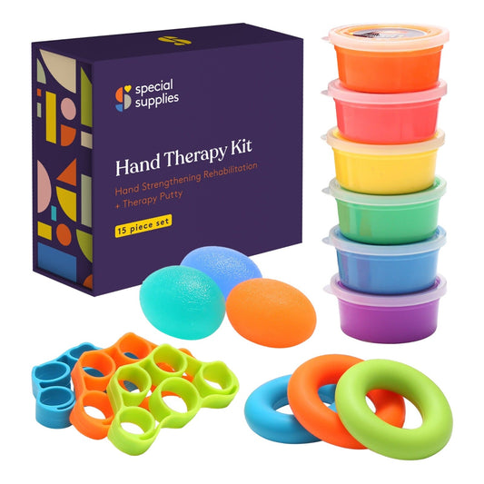 Special Supplies 15-Piece Hand Therapy & Dexterity Exercise Bundle