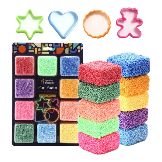 Special Supplies No-Stick Foam Modeling Clay for Kids (10-Pack) – Mess-Free Sensory Play for Creativity, Motor Skills, and Learning