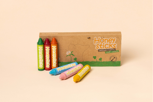 Honeysticks Super Jumbo Crayons – Extra Thick, Non-Toxic Beeswax Crayons for Toddlers and Kids