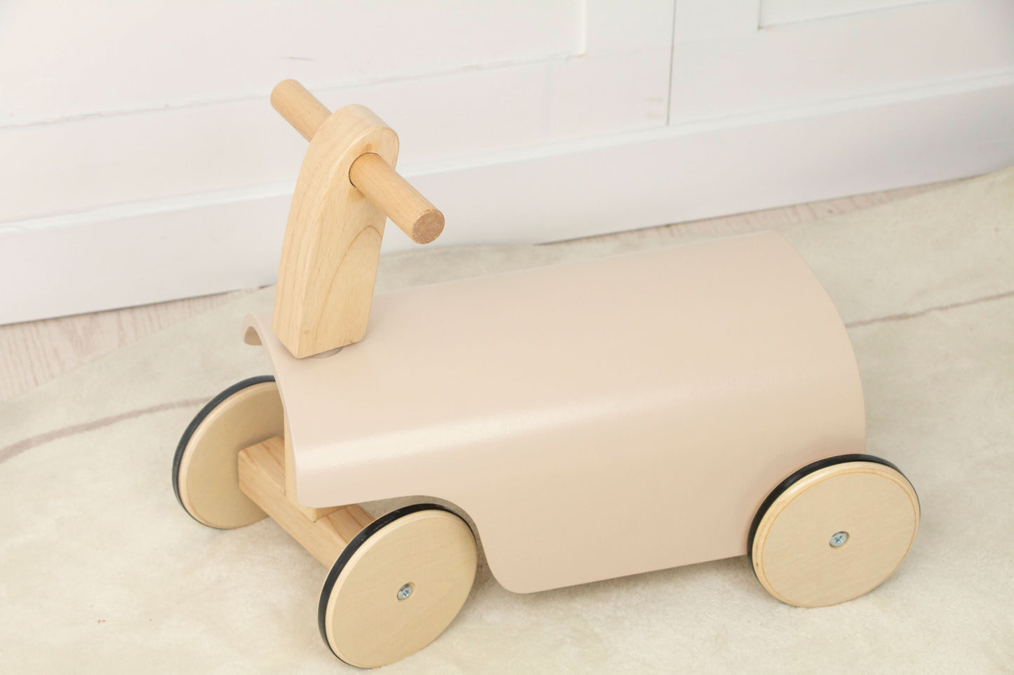 Avenlur Wooden Ride-On Walker Toy – 2-in-1 Push Walker and Ride-On Balance Bike for Toddlers, Montessori-Inspired Design