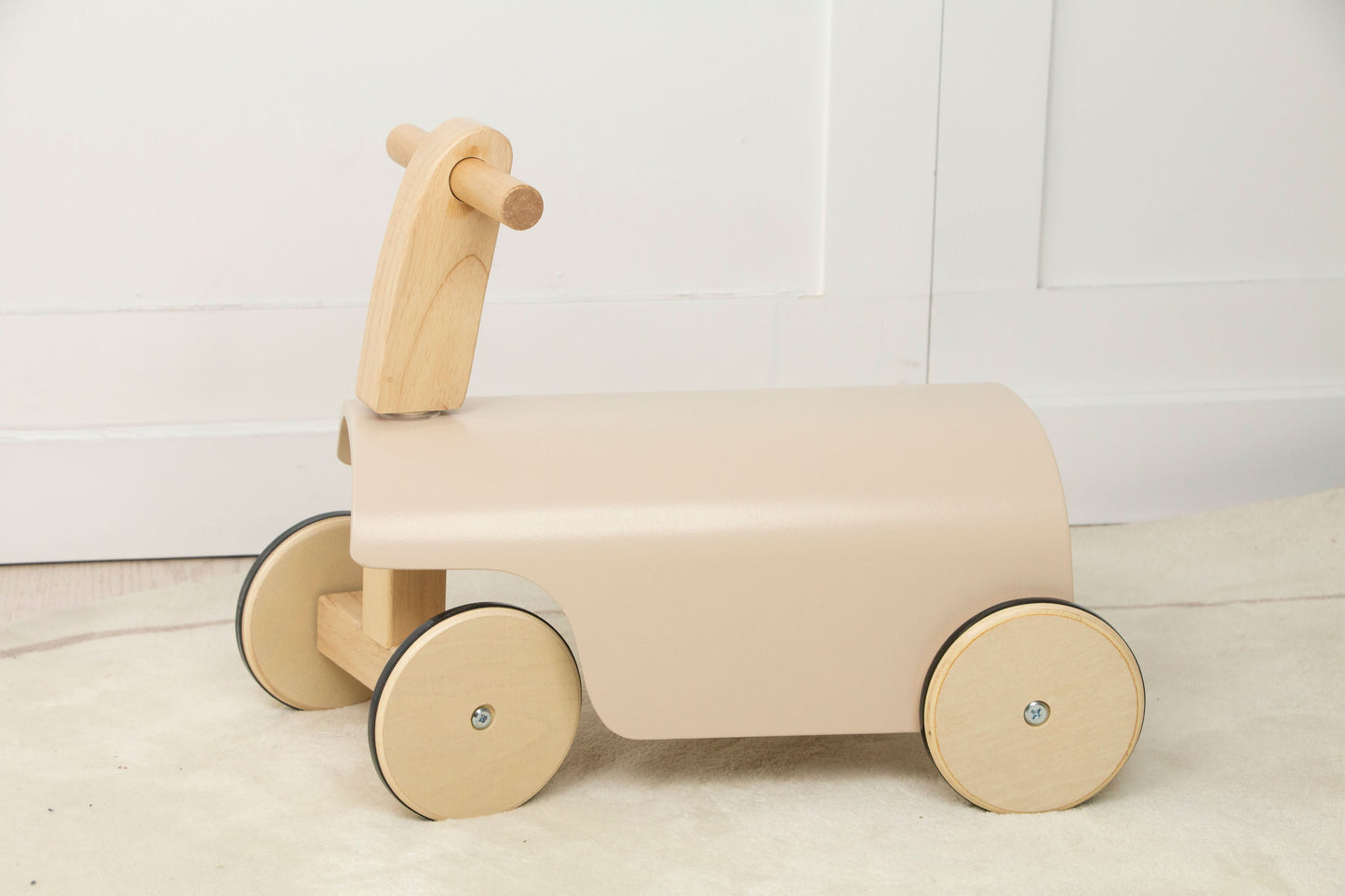 Avenlur Wooden Ride-On Walker Toy – 2-in-1 Push Walker and Ride-On Balance Bike for Toddlers, Montessori-Inspired Design