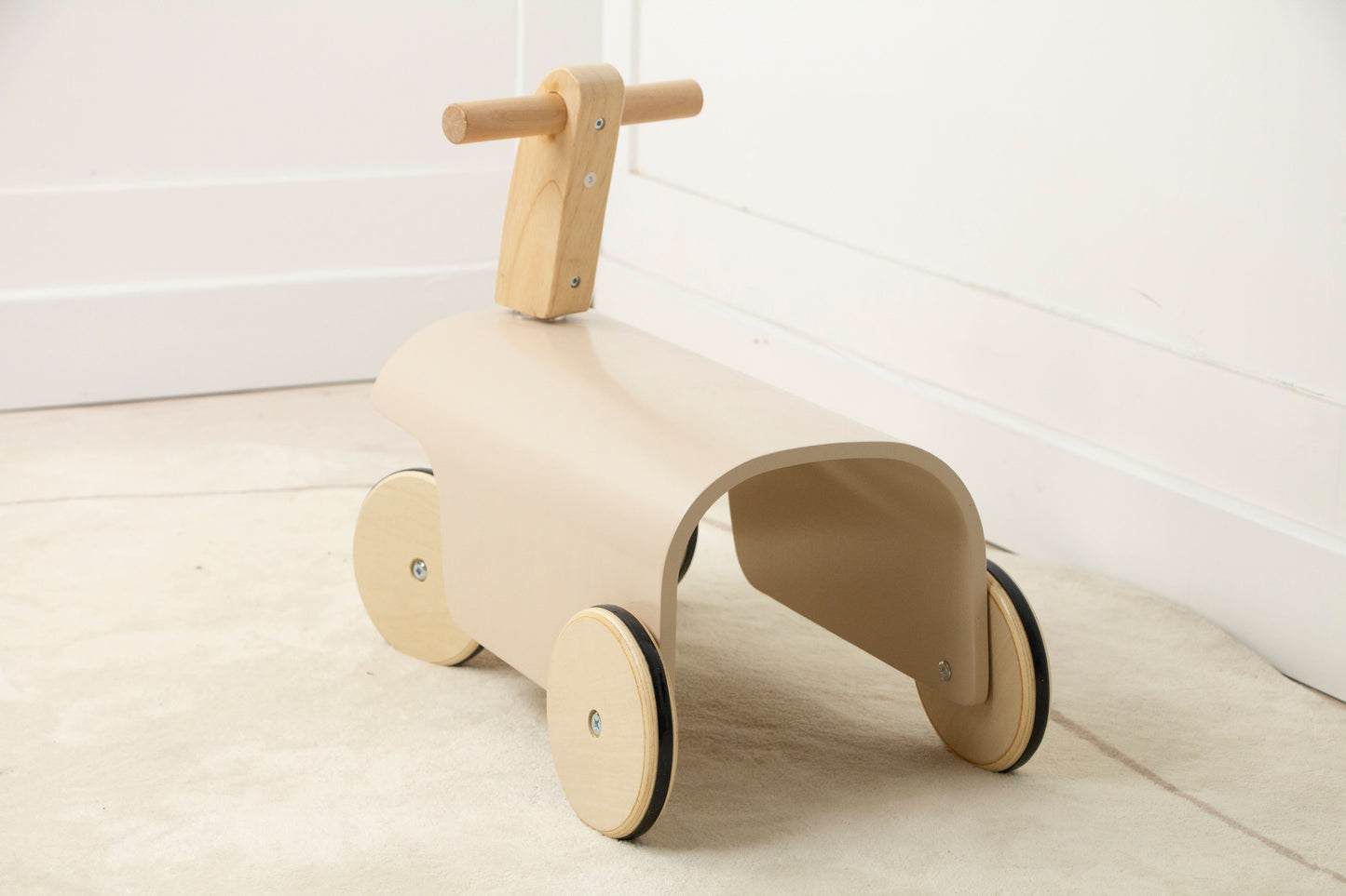 Avenlur Wooden Ride-On Walker Toy – 2-in-1 Push Walker and Ride-On Balance Bike for Toddlers, Montessori-Inspired Design
