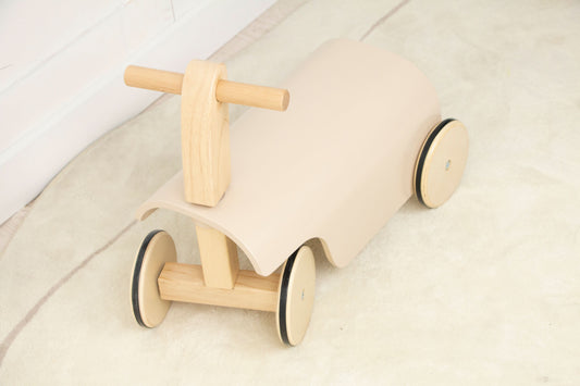 Avenlur Wooden Ride-On Walker Toy – 2-in-1 Push Walker and Ride-On Balance Bike for Toddlers, Montessori-Inspired Design