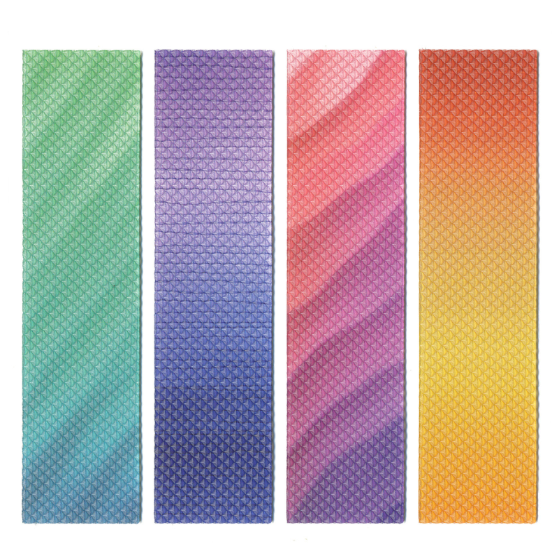 The Pencil Grip Inc. Zen Strips – Textured Sensory Calming Strips - Bumpy Gradient Colors (4-Pack)