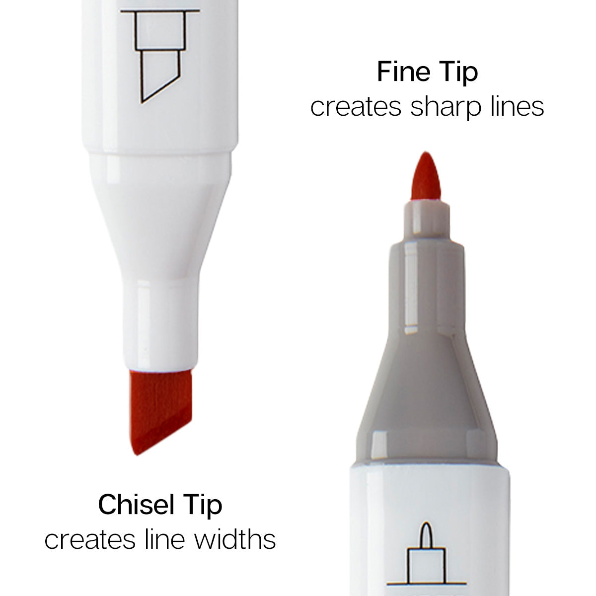 KINGART® Double-Ended Alcohol Markers - 12 Neutral Colors