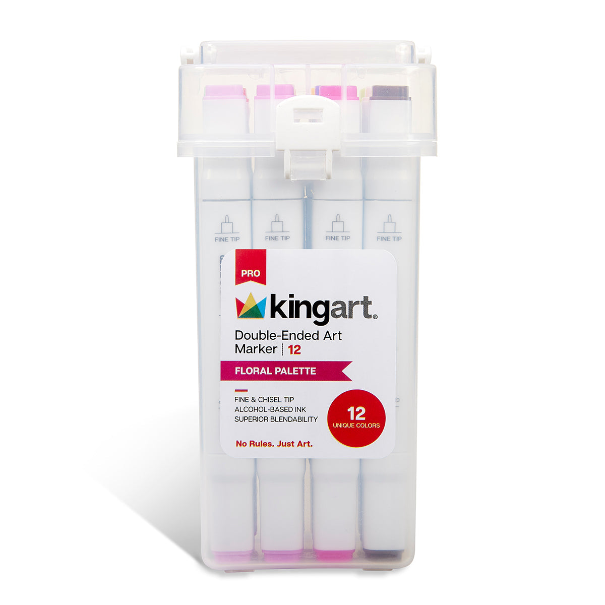 KINGART® Double-Ended Alcohol Markers - 12 Floral Colors