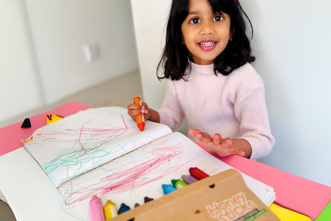 Honeysticks Super Jumbo Crayons – Extra Thick, Non-Toxic Beeswax Crayons for Toddlers and Kids