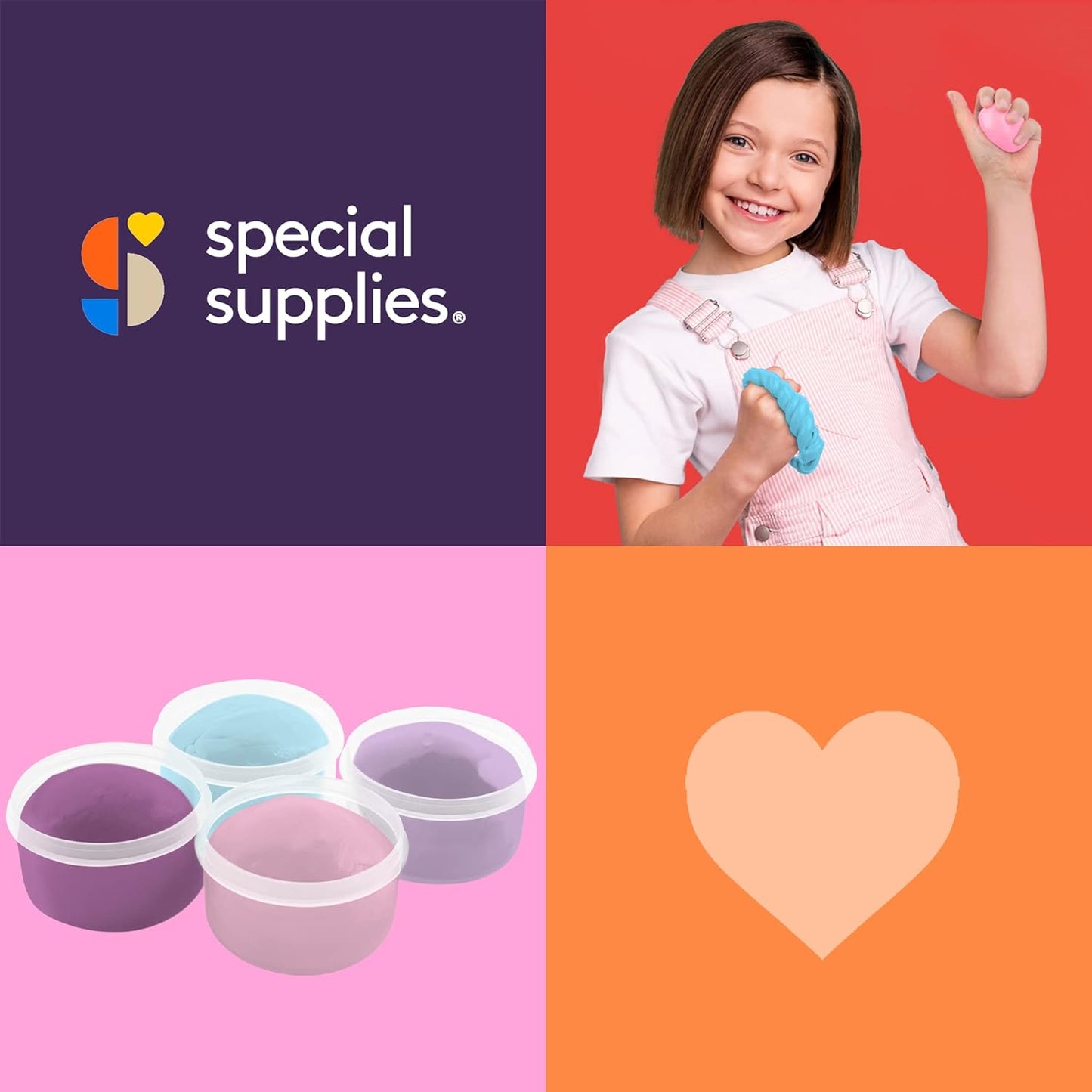 Special Supplies Occupational Therapy Putty – 4-Pack Stress Relief & Hand Strengthening Silicone Putty for Kids & Adults – Unicorn Colors