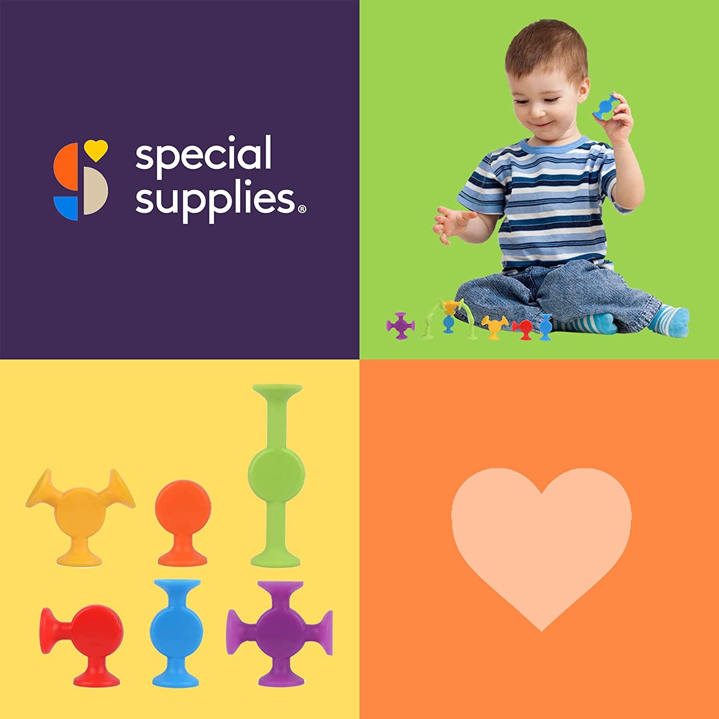 Special Supplies Suction Construction Building Toys – 50-Piece Creative STEM Set