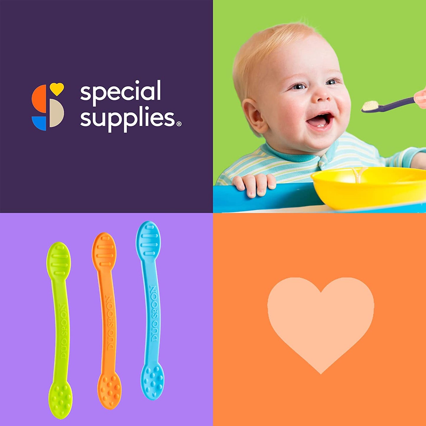 Duo Spoon Oral Motor Tool (3-Pack) – Textured Spoons for Oral Stimulation & Sensory Feeding