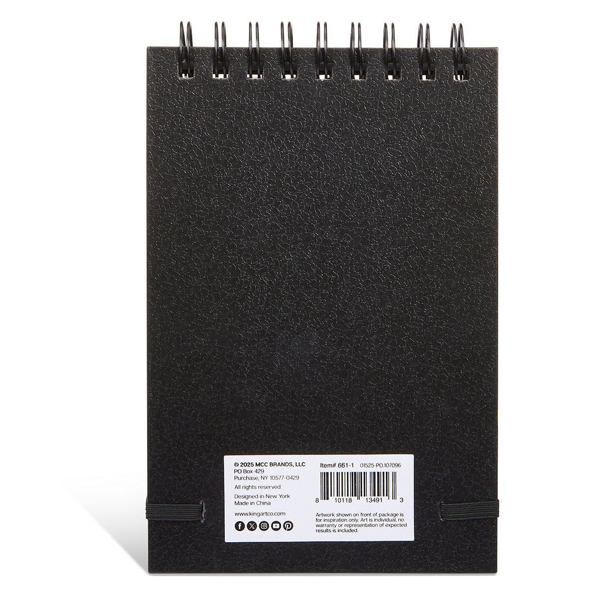 Kingart Black Drawing Paper Pad, 5” x 7.5”, 75 Sheets