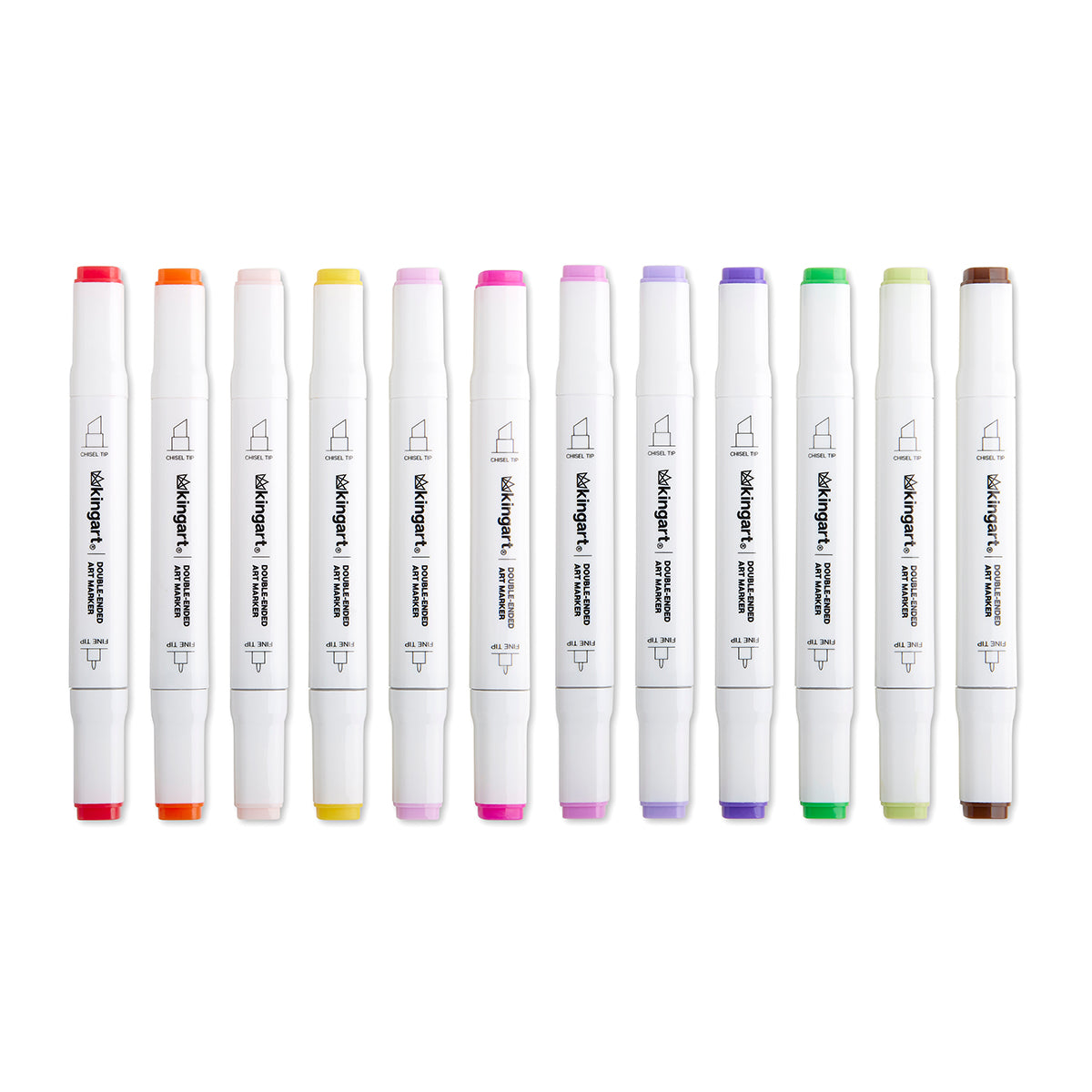 KINGART® Double-Ended Alcohol Markers - 12 Floral Colors