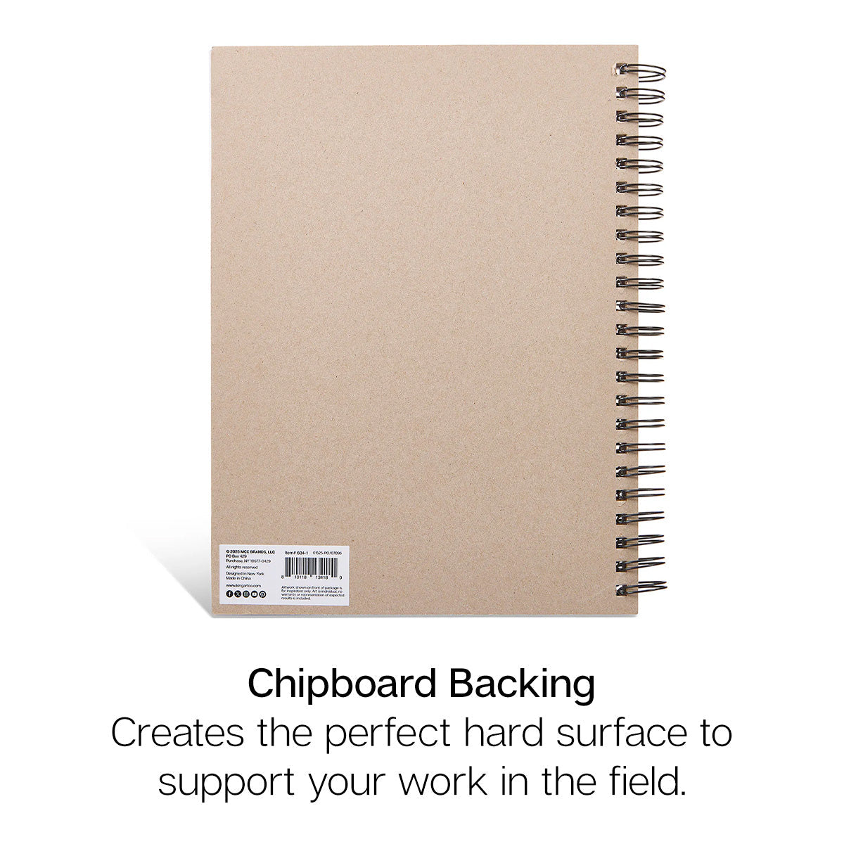 Kingart® Marker Pad, 9” x 12”, 50 Sheets, Bleed-Resistant, Spiral-Bound
