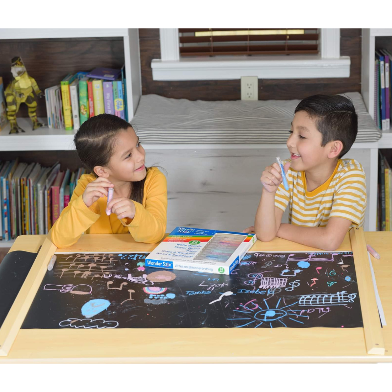 Reusable Blackboard Placemat Set with Wonder Stix – Travel & Mess-Free Drawing Fun