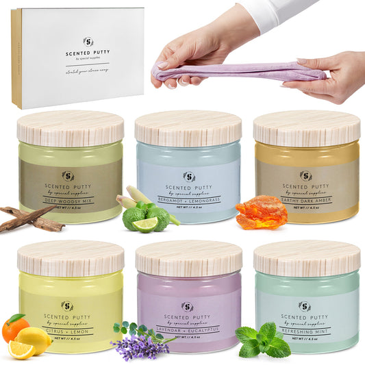Special Supplies Scented Therapy Putty – Aromatherapy Stress Relief & Hand Strengthening Putty (4.5 oz, Single or 6-Pack)