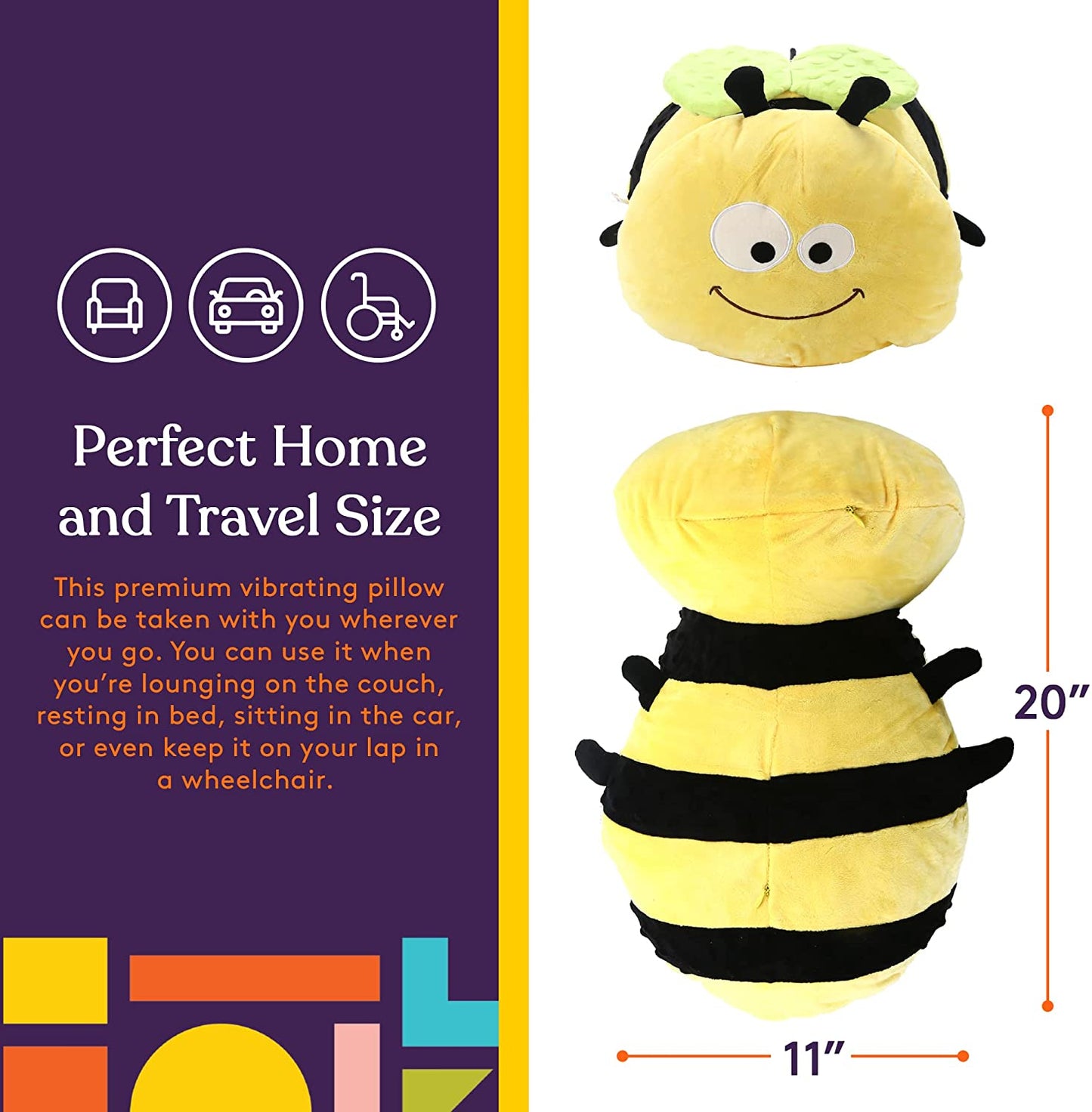 Special Supplies Vibrating Bumble Bee Sensory Pillow