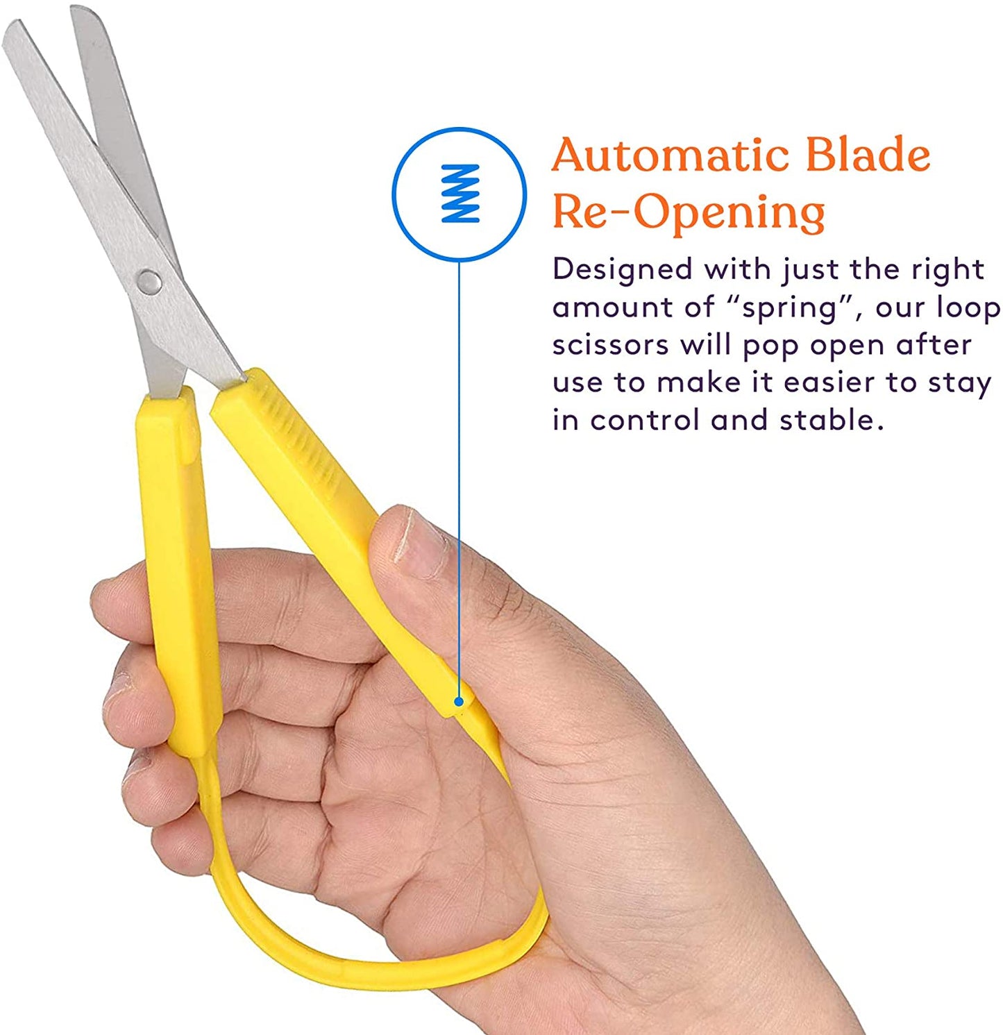 Special Supplies Large Loop Scissors for Kids and Adults 8" Inches (6-Pack)